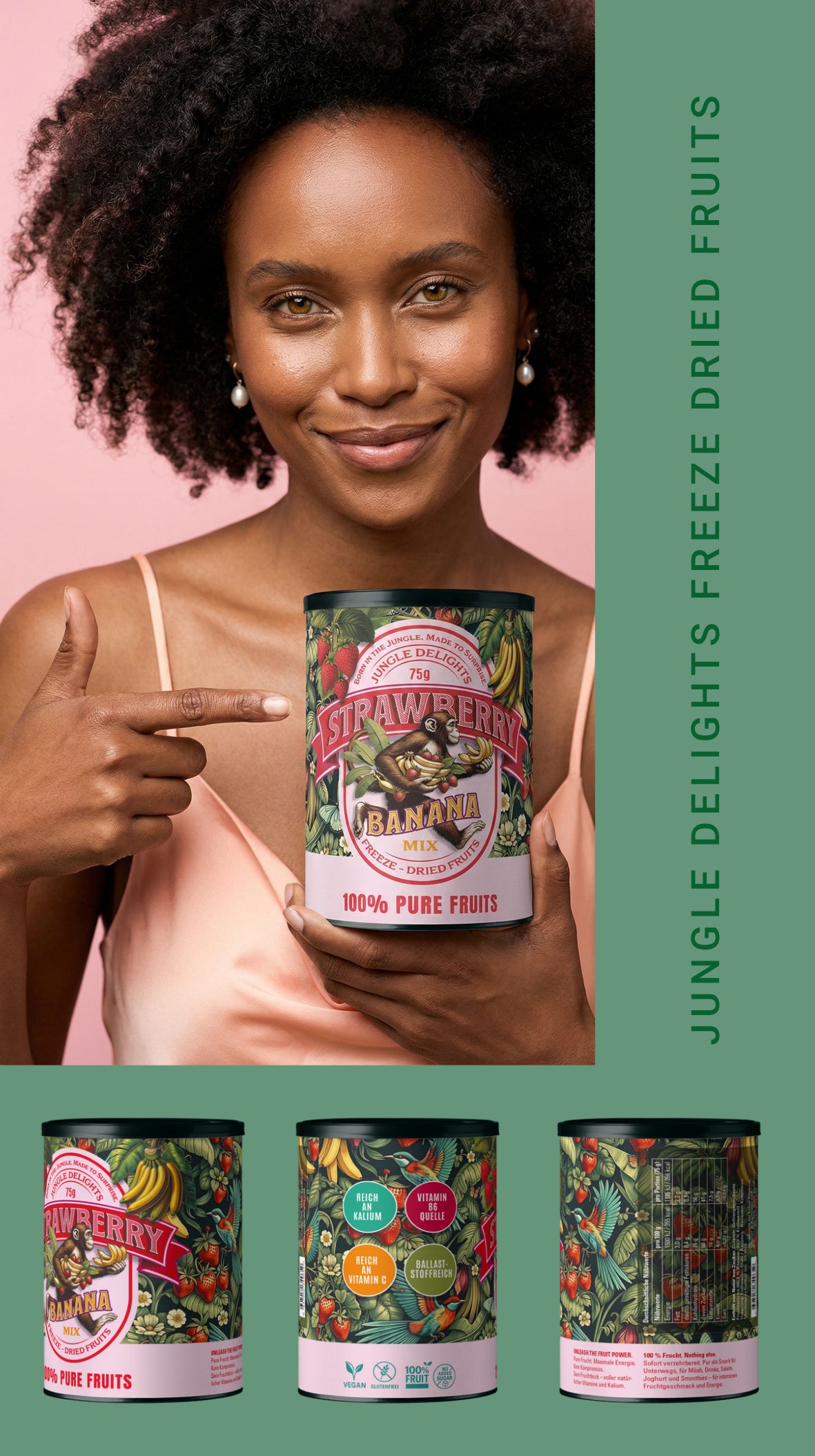 
                  
                    Jungle Delights - Freeze dried Strawberry & Banana Mix
                  
                