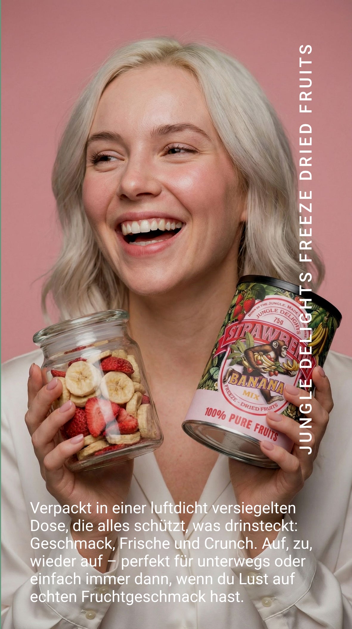 
                  
                    Jungle Delights - Freeze dried Strawberry & Banana Mix
                  
                